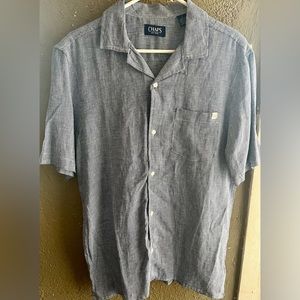 Chaps Mens Casual Button Down Shirt S